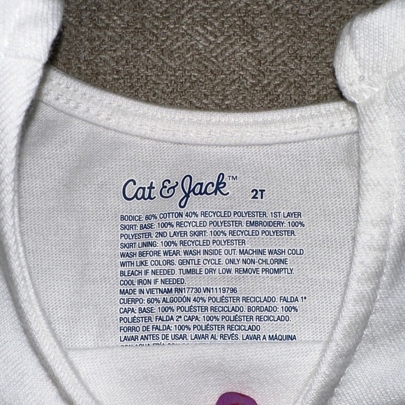 Cat & Jack White Dress with Colorful Accents - Picture 4 of 5